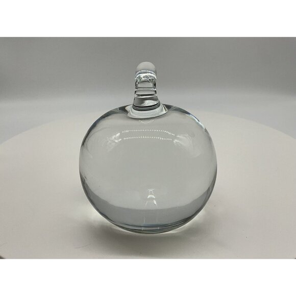 Baccarat for CARTIER Crystal Apple w/Stem PAPERWEIGHT Vtg Crystal Collectible - Picture 9 of 16